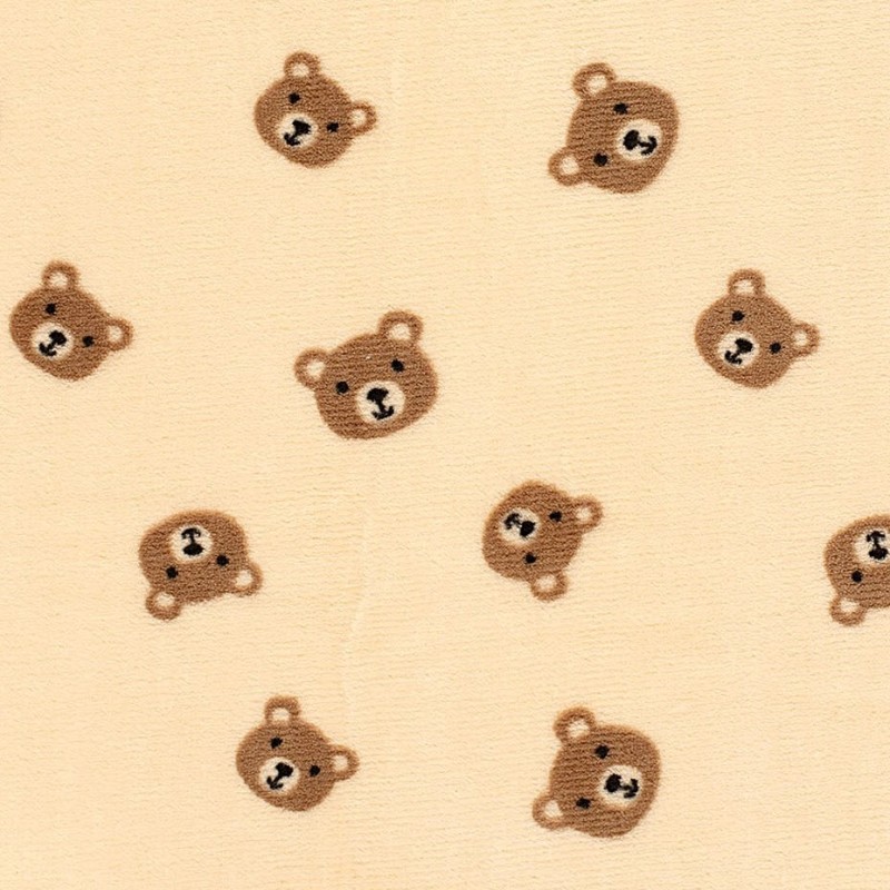Tecido Fleece Polar dupla face Ursinho fundo bege | Tecidos Lobo