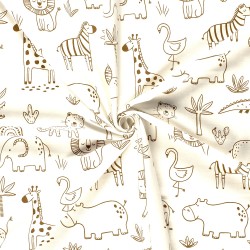 Tecido Jersey Animais da Savana | Tecidos Lobo