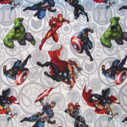 Tecido Marvel Avengers Super-heróis em ação | Tecidos Lobo