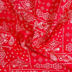 Tecido de Algodão Bandana Vermelha Clássica | Tecidos Lobo