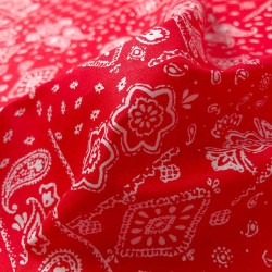 Tecido de Algodão Bandana Vermelha Clássica | Tecidos Lobo
