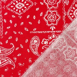 Tecido de Algodão Bandana Vermelha Clássica | Tecidos Lobo