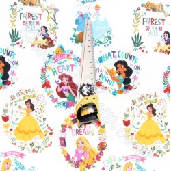 Tecido de Algodão Princesas Disney fundo branco | Tissus Loup