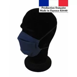 Máscara de proteção Azul Marinho dobrável reutilizável AFNOR | Tissus Loup