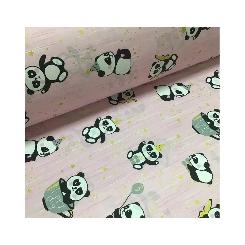 Tecido de Algodão Panda | Tissus Loup
