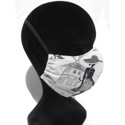 Máscara de proteção Moulin Rouge design moderno reutilizável AFNOR | Tissus Loup