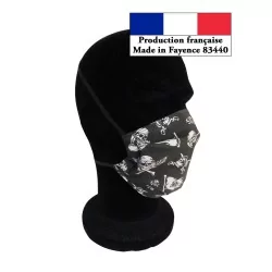 Máscara de proteção Crânio de Pirata | Tissus Loup