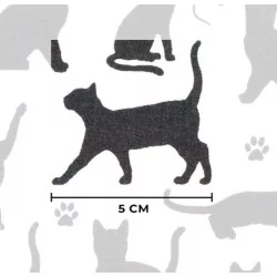 Tecido de Gato e Rato Fundo Branco | Tissus Loup