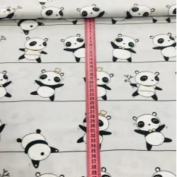 Tecido de Algodão Panda Equilibrista | Tissus Loup