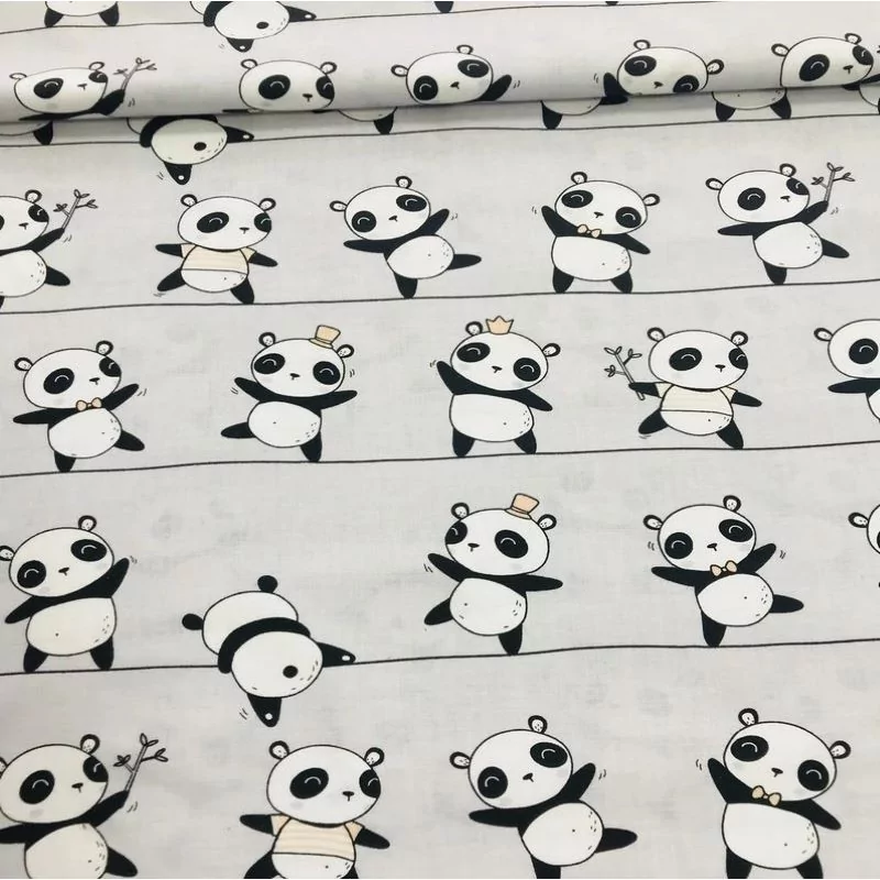 Tecido de Algodão Panda Equilibrista | Tissus Loup