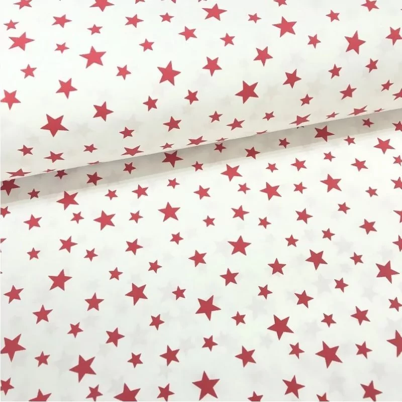 Tecido de Algodão Estrelas Vermelhas | Tissus Loup