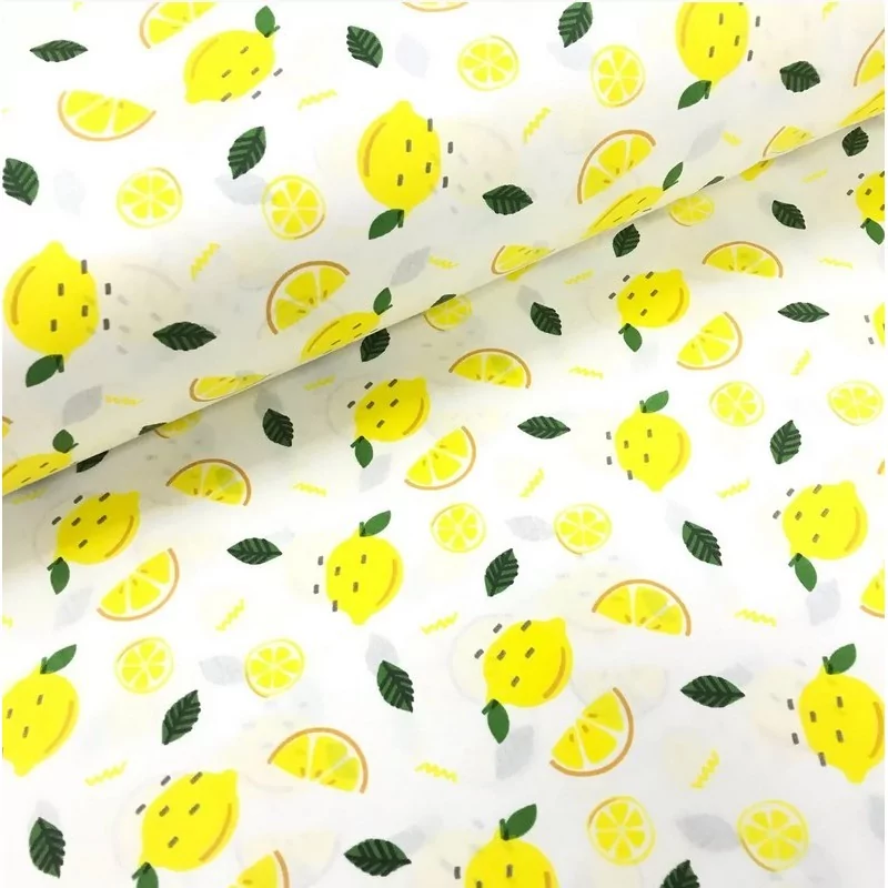 Tecido de Algodão Quartos de Limão | Tissus Loup