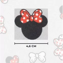 Tecido de Algodão Minnie-Mickey-Mouse Pequena Cabeça Fundo Cinza | Tissus Loup