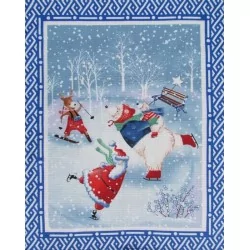 Conjunto de 3 Panos de Festa Papai Noel - Inverno | Tissus Loup