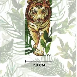 Tecido de Algodão Tigre na Selva | Tissus Loup