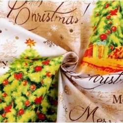 Tecido de Algodão Pinheiro Feliz Natal | Tissus Loup
