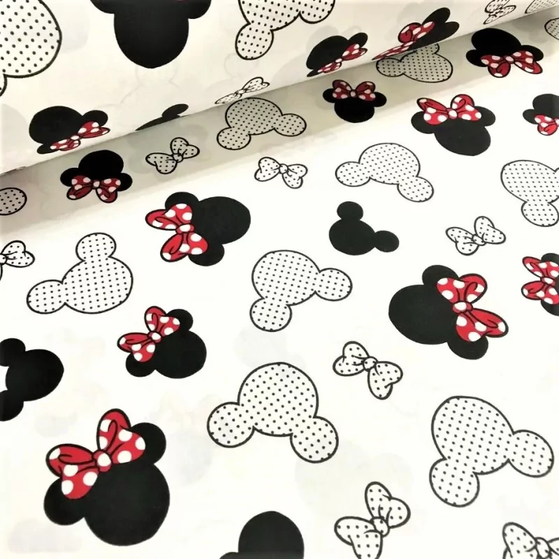 Tecido de Algodão Minnie-Mickey-Mouse | Tissus Loup