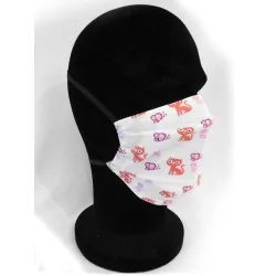 Máscara de proteção leve Gatinho e Borboleta para o verão reutilizável AFNOR Made in Fayence | Tissus Loup