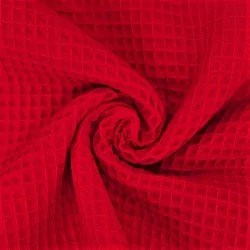 Tecido de Algodão Ninho de Abelha Vermelho | Tissus Loup