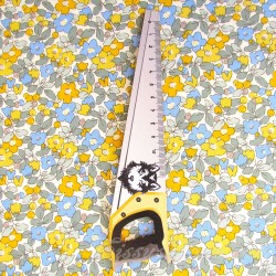 Tecido de Algodão Pequenas Flores Amarelas e Azuis | Tecidos Lobo
