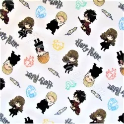 Tecido Harry Potter fundo branco