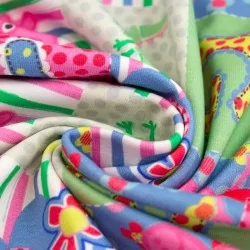 Tecido Jersey algodão Peppa Pig em Patchwork | Tecidos Lobo