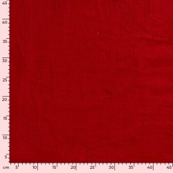 Tecido Veludo Cotelê Stretch Vermelho grossas costelas 4,5 mm | Tecidos Lobo