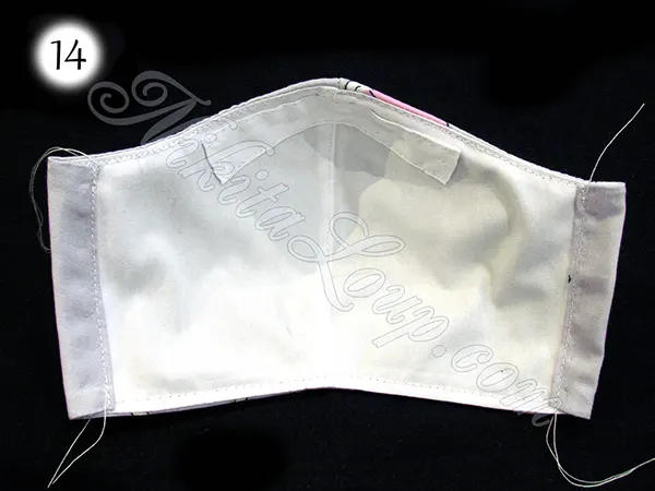 Tutorial de confecção de máscara com costura no meio - o acabamento