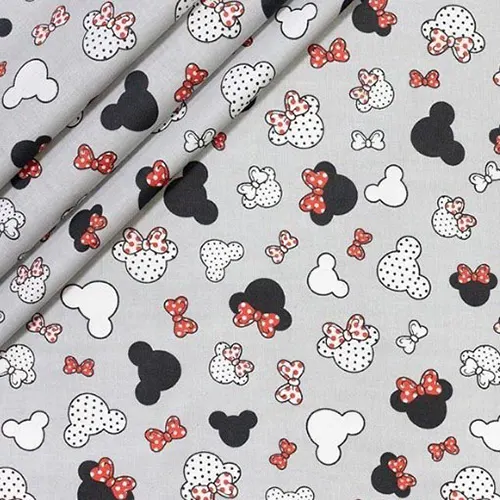 tecido de algodão estampado Mickey Minnie Mouse