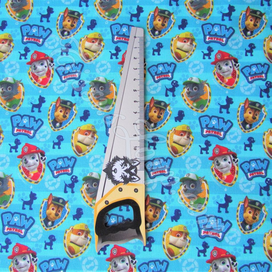 Tecido Patrulha Pata - PAW Patrol Fundo Azul — 2