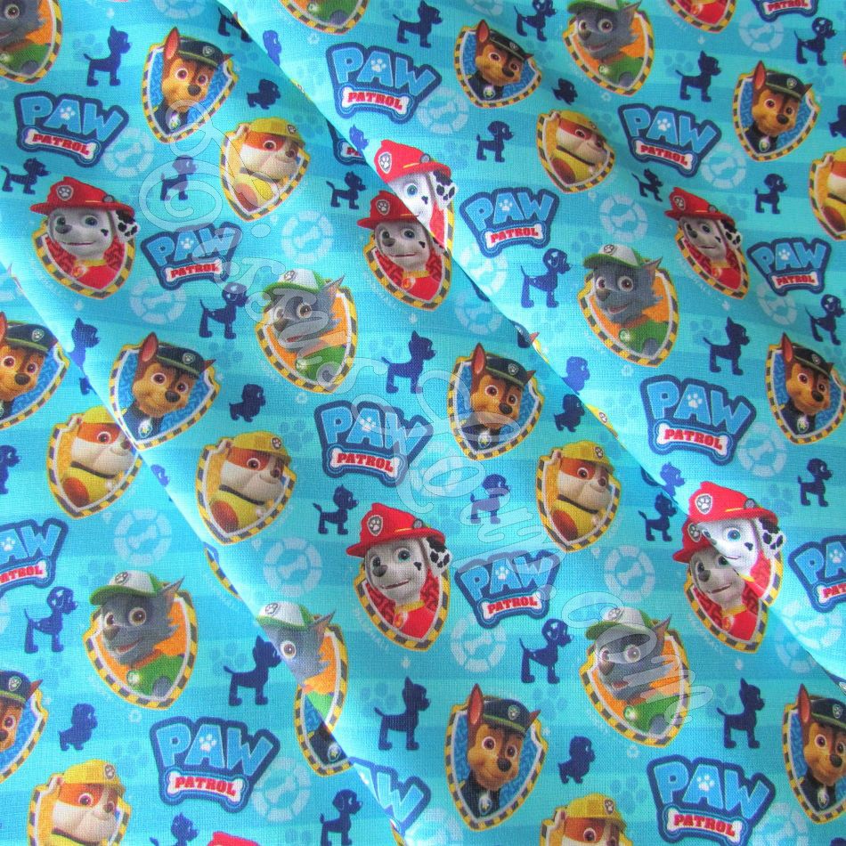 Tecido Patrulha Pata - PAW Patrol Fundo Azul — 3
