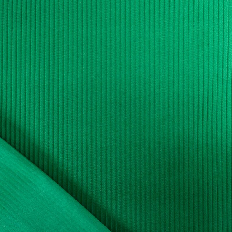Tecido Veludo Cotelê Verde Manjericão com nervuras largas 5 mm — 3