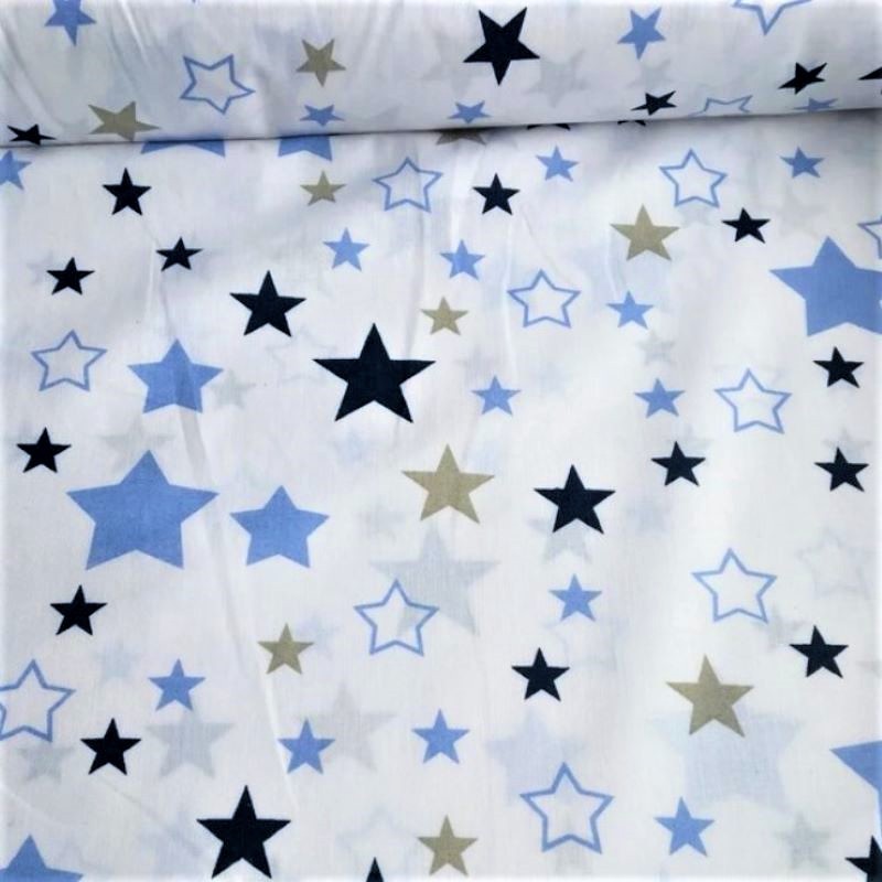 Tecido de estrelas azuis e cinzas — 1